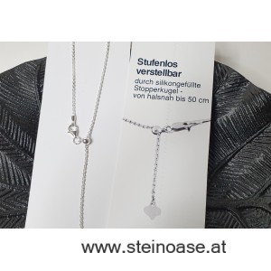 Kette Silber - Länge stufenlos verstellbar bis 50cm